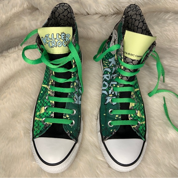 Converse Other - Sz 7 DC Comics Killer Croc Green High Top Converse